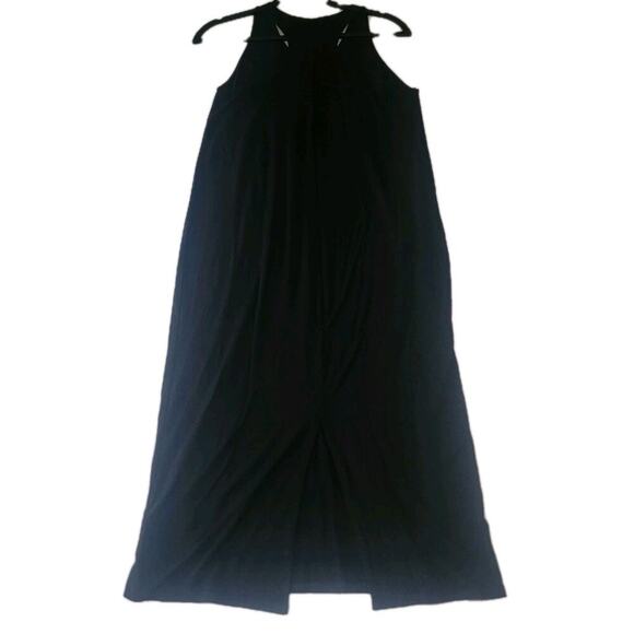 Eileen Fisher Womens Small Viscose Tank Racerback Black Midi Dress Minimalist - Picture 4 of 10